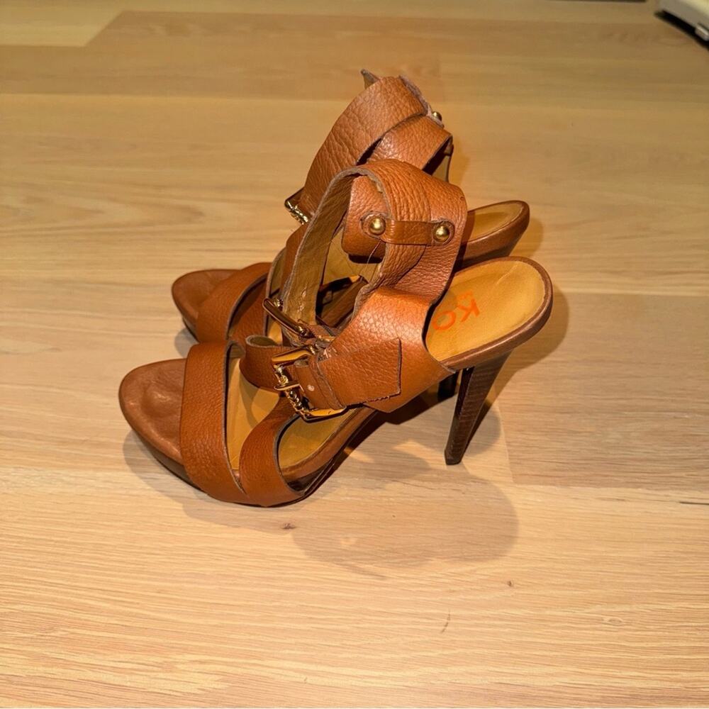 Kors by Michael Kors Paris Platform Sandals in Brown 8.5 - Picture 5 of 7